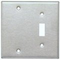 Doomsday Stainless Steel Metal Wall Plates 2 Gang 1Toggle 1Blank DO389735